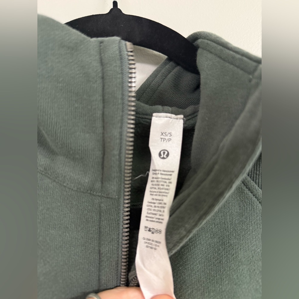 Lululemon Scuba Oversized Full Zip Hoodie Size XS/S Dark Forest - Picture 4 of 6